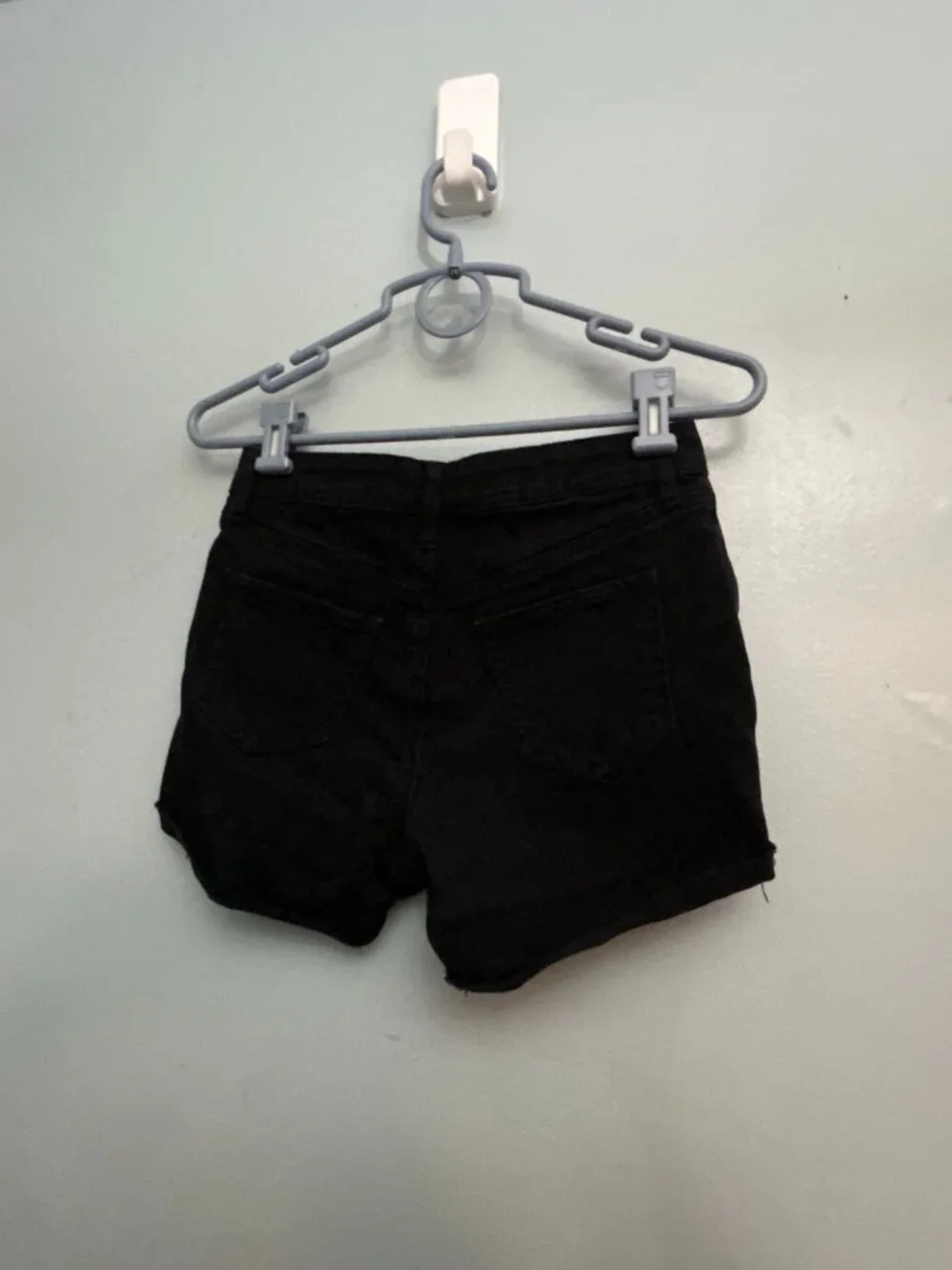 Black Daisy Black Denim Jean Shorts High Rise‎ Women’s